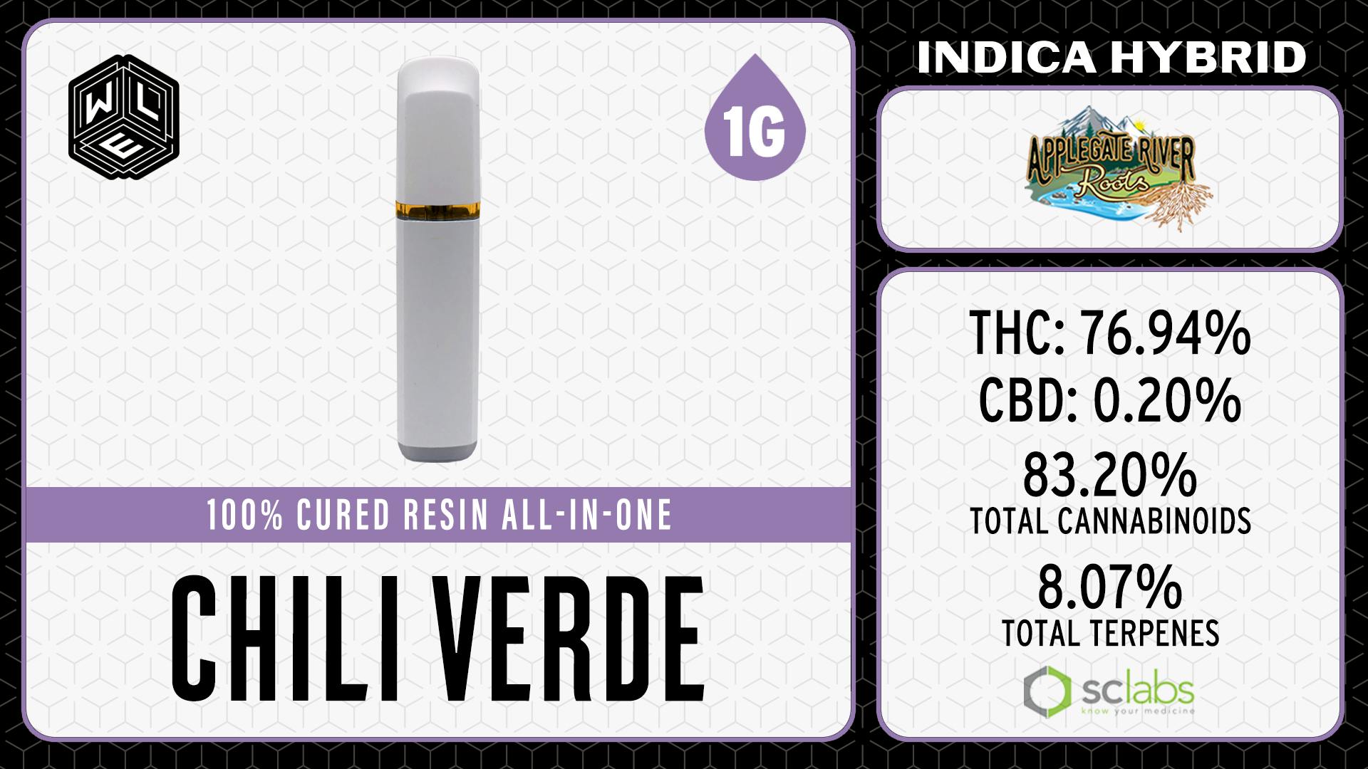 White Label Extracts - WLE | Chili Verde | Cured Resin AIO | 1G - 1