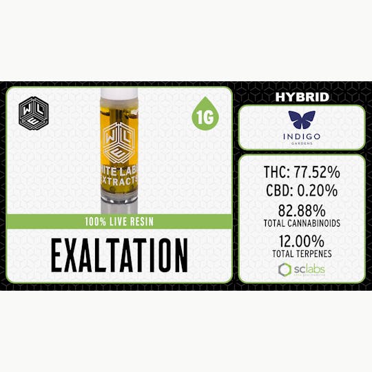 White Label Extracts - WLE | Exaltation | Live Resin Cartridge | 1G - 1