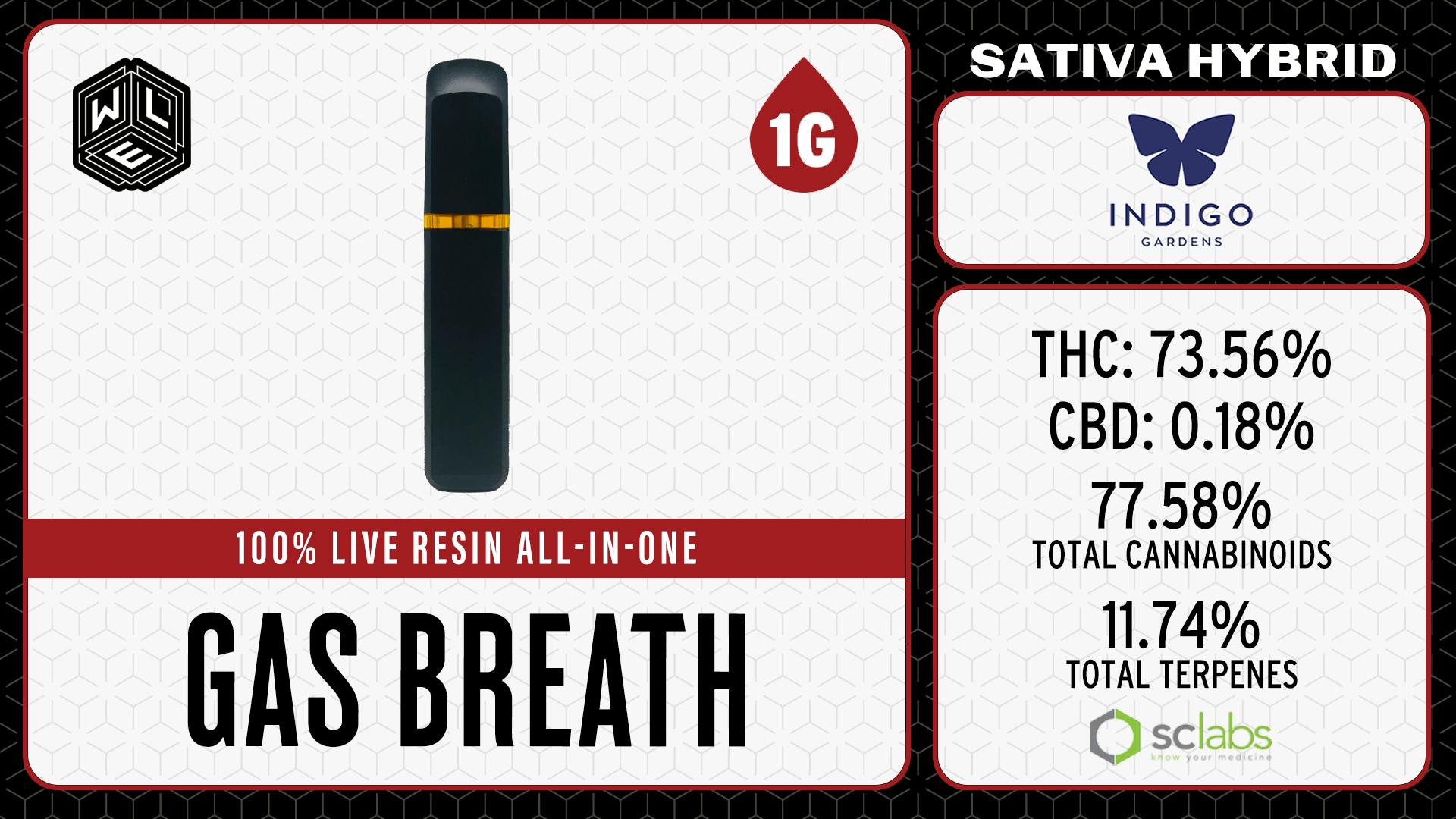 White Label Extracts - WLE | Gas Breath | Live Resin AIO | 1G - 1