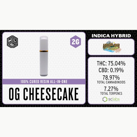 White Label Extracts - WLE | OG Cheesecake | Cured Resin AIO | 2G - 1