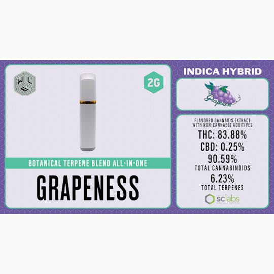 White Label Extracts - WLE | Grapeness | Botanical Terpene Blend AIO | 2G - 1