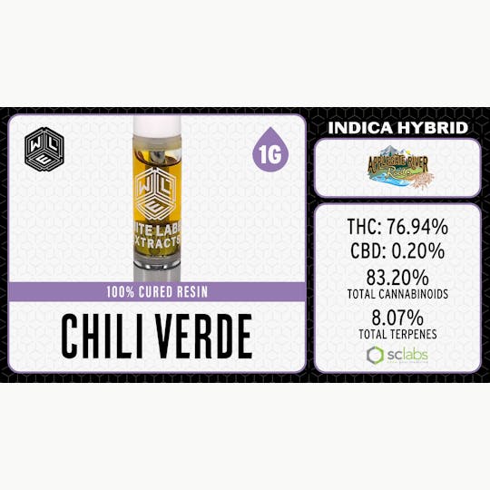 White Label Extracts - WLE | Chili Verde | Cured Resin Cartridge | 1G - 1