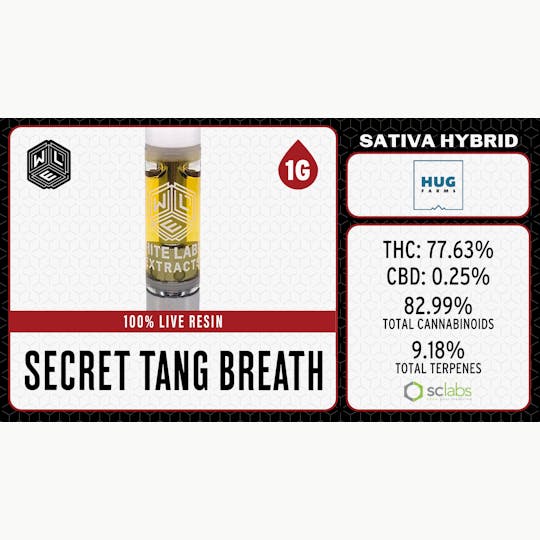 White Label Extracts - WLE | Secret Tang Breath | Live Resin Cartridge | 1G - 1