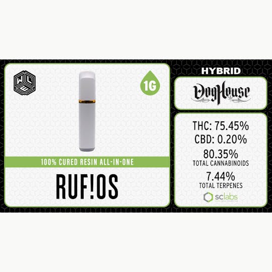 White Label Extracts - WLE | Rufios | Cured Resin AIO | 1G - 1