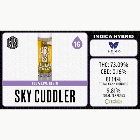 White Label Extracts - WLE | Sky Cuddler | Live Resin Cartridge | 1G - 1
