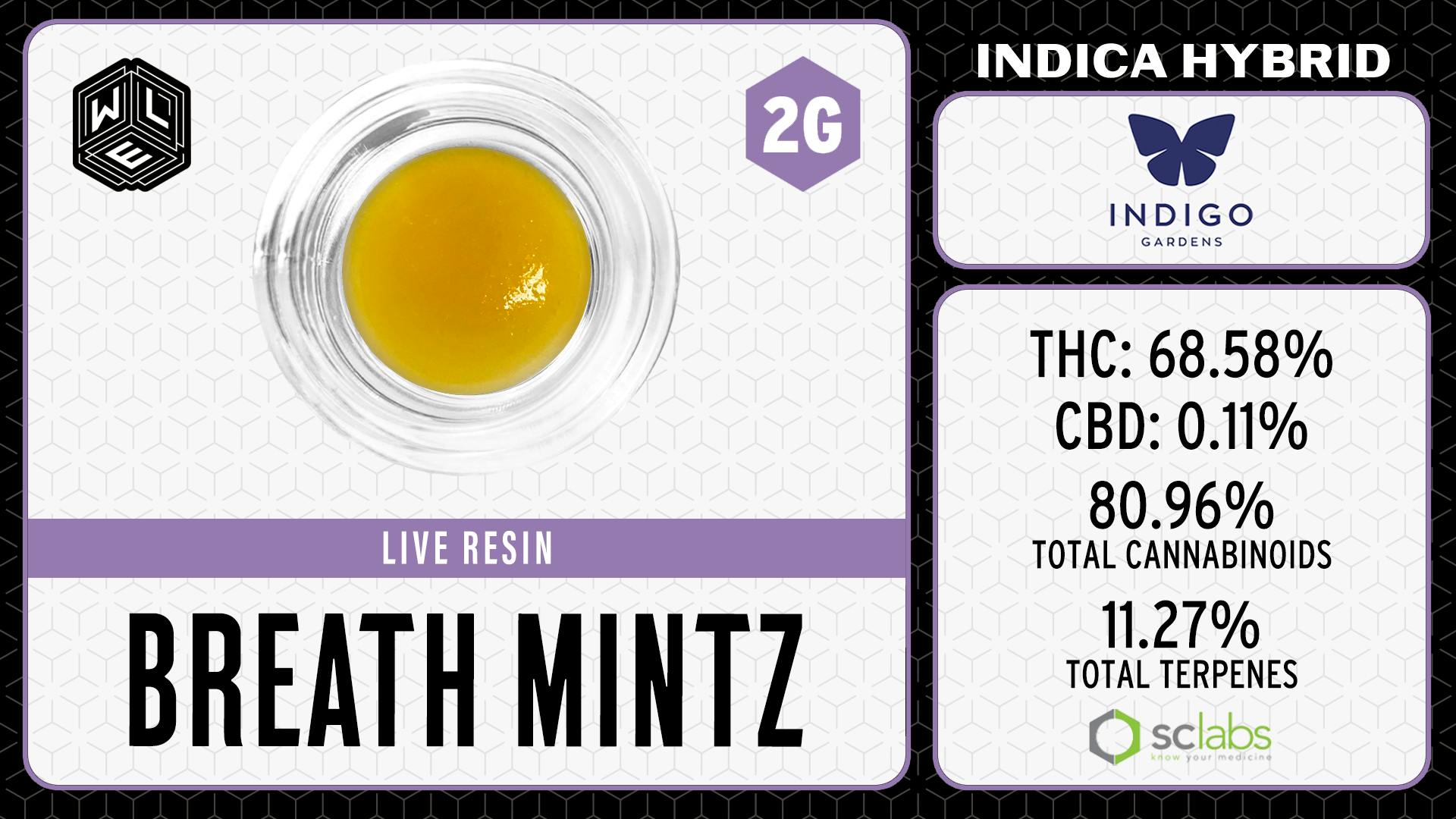 White Label Extracts - WLE | Breath Mintz | Live Resin Sugar Sauce | 1G - 1