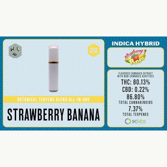 White Label Extracts - WLE | Strawberry Banana | Botanical Terpene Blend AIO | 2G - 1