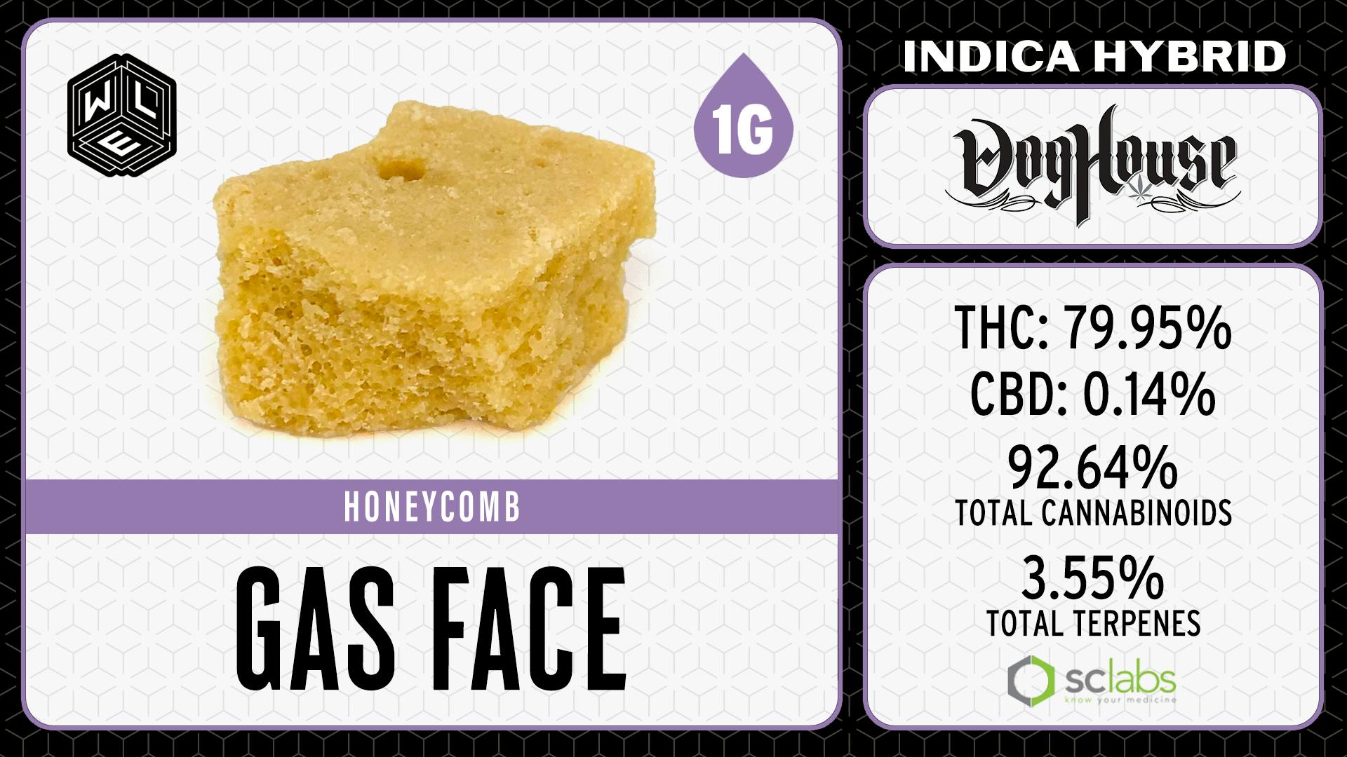 White Label Extracts - WLE | Gas Face | Honeycomb | 1G - 1