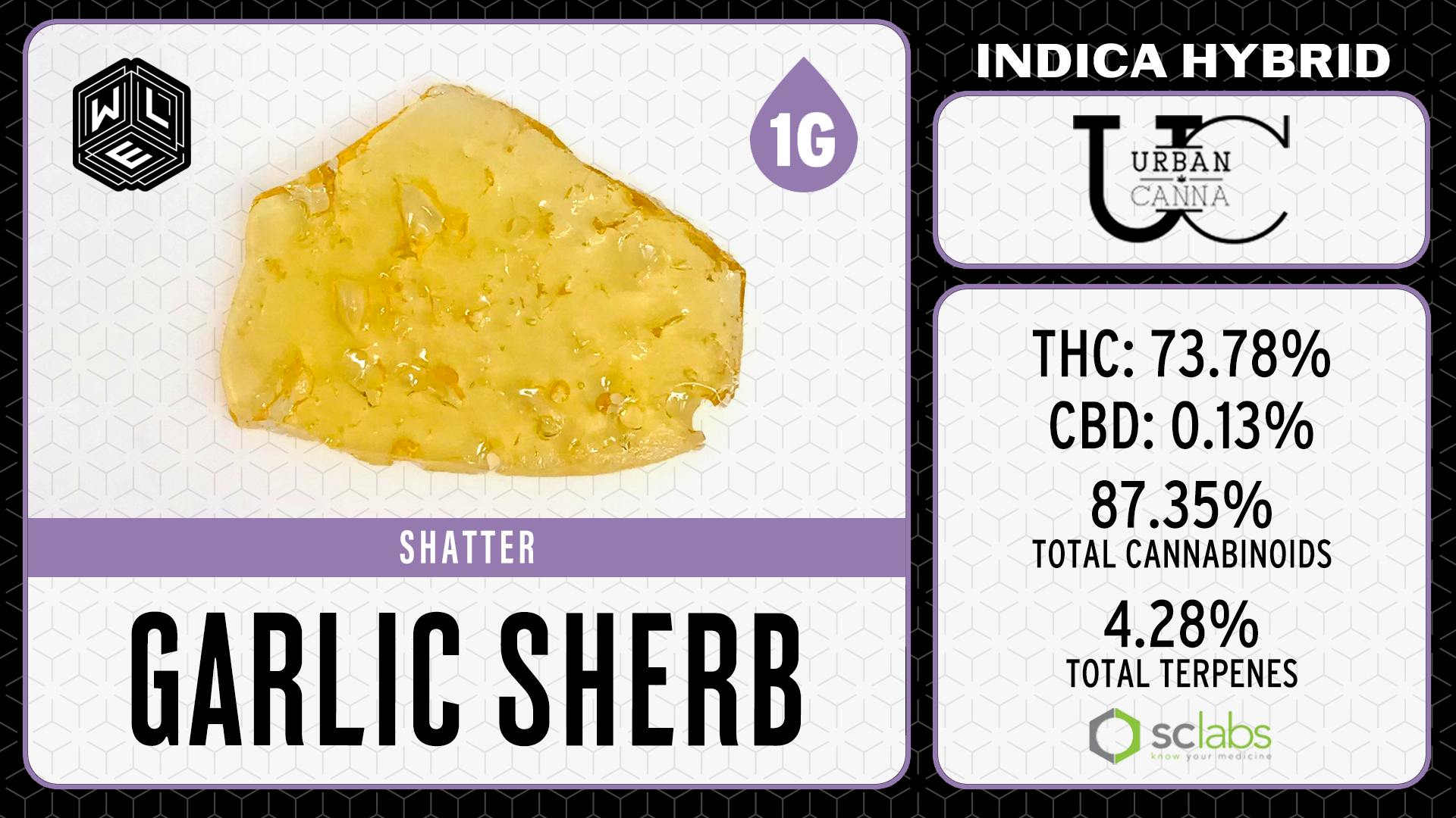 White Label Extracts - WLE | Garlic Sherb | Shatter | 1G - 1