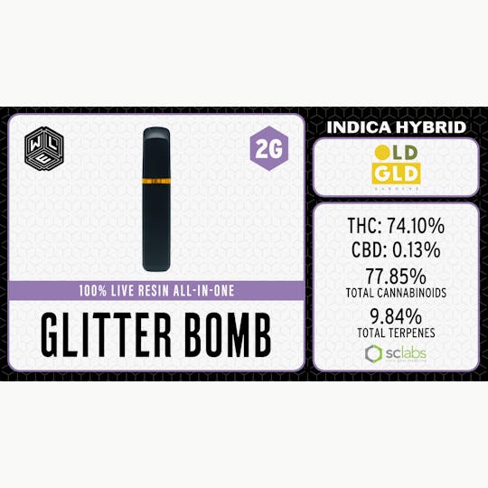 White Label Extracts - WLE | Glitter Bomb | Live Resin AIO | 2G - 1
