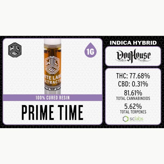 White Label Extracts - WLE | Prime Time | Cured Resin Cartridge | 1G - 1