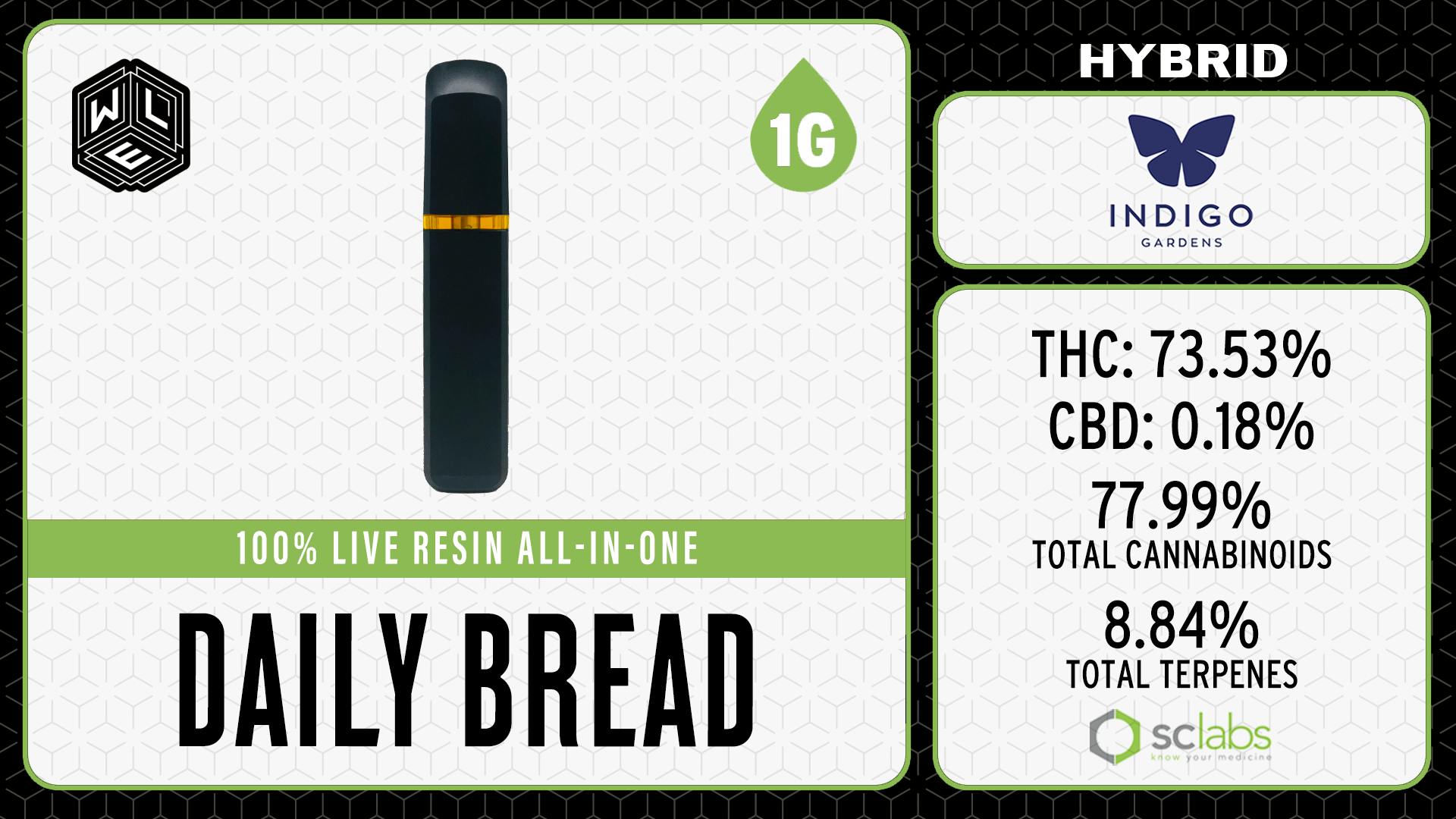White Label Extracts - WLE | Daily Bread | Live Resin AIO | 1G - 1