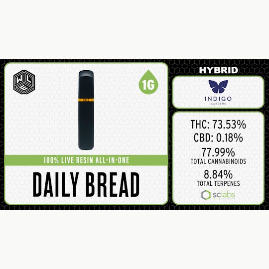 White Label Extracts - WLE | Daily Bread | Live Resin AIO | 1G - 1