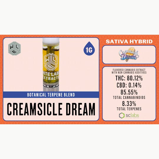 White Label Extracts - WLE | Creamsicle Dream | Botanical Terpene Blend Cartridge | 1G - 1
