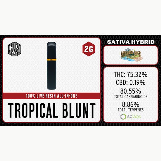 White Label Extracts - WLE | Tropical Blunt | Live Resin AIO | 2G - 1