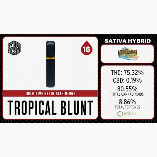 White Label Extracts - WLE | Tropical Blunt | Live Resin AIO | 1G - 1