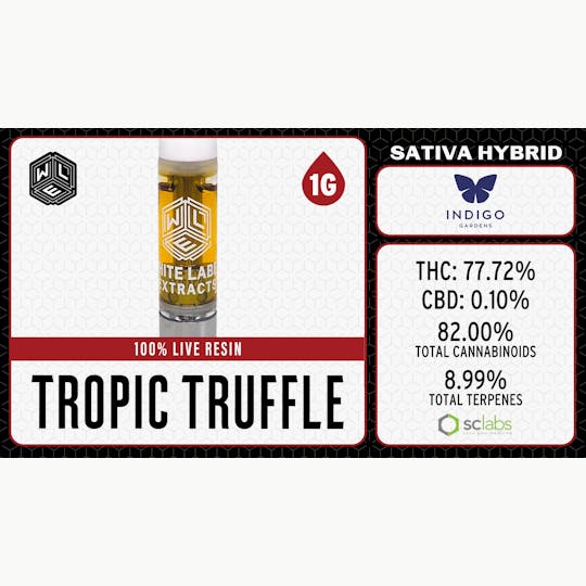 White Label Extracts - WLE | Tropic Truffle | Live Resin Cartridge | 1G - 1