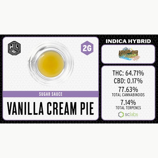 White Label Extracts - WLE | Vanilla Cream Pie | Cured Resin Sugar Sauce | 2G - 1