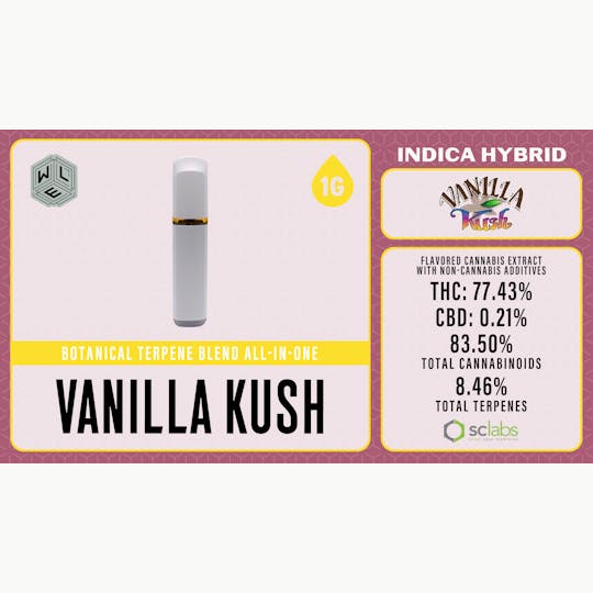 White Label Extracts - WLE | Vanilla Kush | Botanical Terpene Blend AIO | 1G - 1