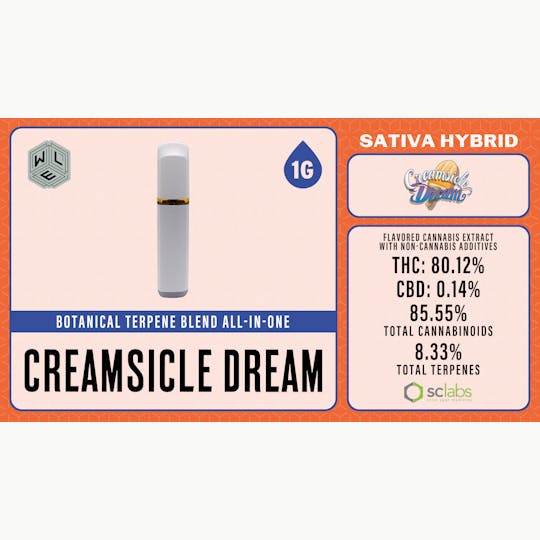 White Label Extracts - WLE | Creamsicle Dream | Botanical Terpene Blend AIO | 1G - 1