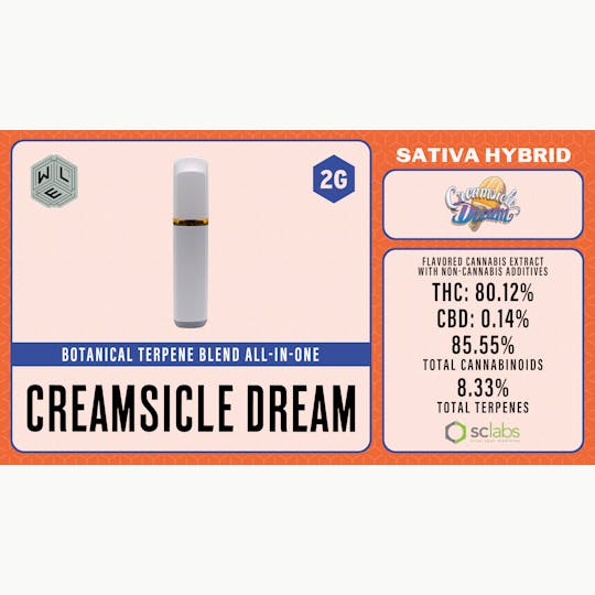 White Label Extracts - WLE | Creamsicle Dream | Botanical Terpene Blend AIO | 2G - 1