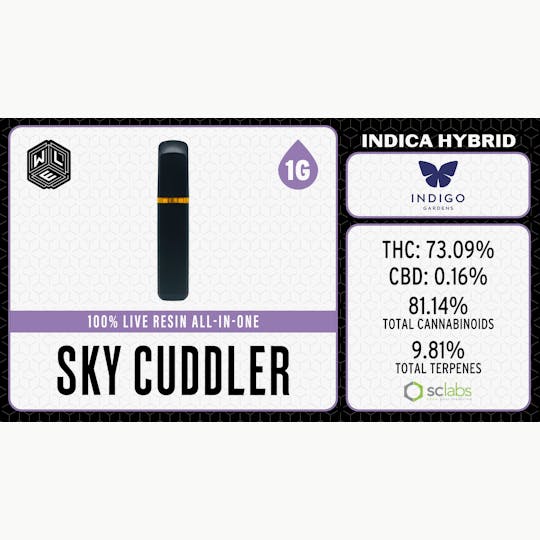 White Label Extracts - WLE | Sky Cuddler | Live Resin AIO | 1G - 1