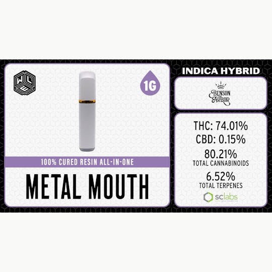 White Label Extracts - WLE | Metal Mouth | Cured Resin AIO | 1G - 1