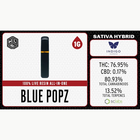 White Label Extracts - WLE | Blue Popz | Live Resin AIO | 1G - 1