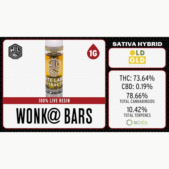 White Label Extracts - WLE | Wonka Bars | Live Resin Cartridge | 1G - 1
