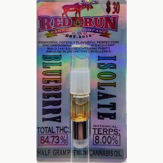 Red Run Cannabis Cultivators - Red Run - Canna Cart Blueberry Isolate 0.5g - 1
