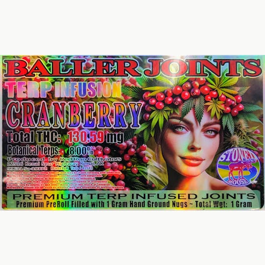 Red Run Cannabis Cultivators - Red Run - Cranberry Terp Infusion Baller Joints 1g - 1