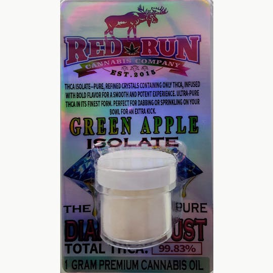 Red Run Cannabis Cultivators - Red Run - Green Apple Diamond Dust 1g - 1