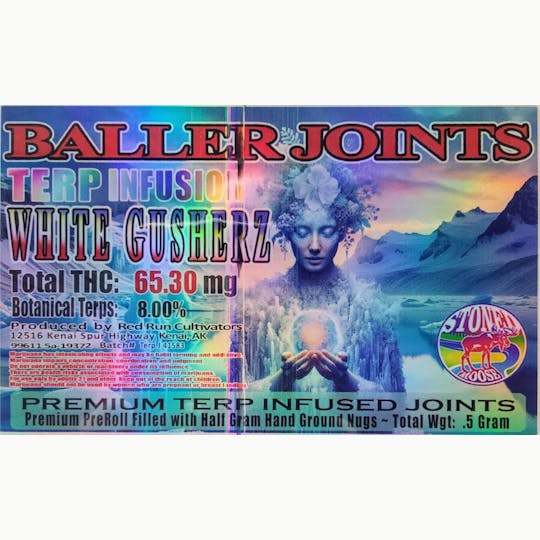 Red Run Cannabis Cultivators - Red Run - White Gusherz Terp Infusion Baller Joints 0.5g - 1