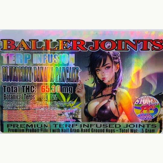 Red Run Cannabis Cultivators - Red Run - Blueberry Banana Pancake Terp Infusion Baller Joints 0.5g - 1