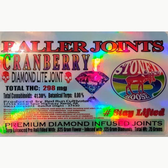 Red Run Cannabis Cultivators - Red Run - Cranberry Diamond Infused Baller Joints 0.75g - 1