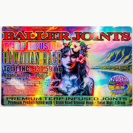 Red Run Cannabis Cultivators - Red Run - Hawaiian Haze Terp Infusion Baller Joints 1g - 1