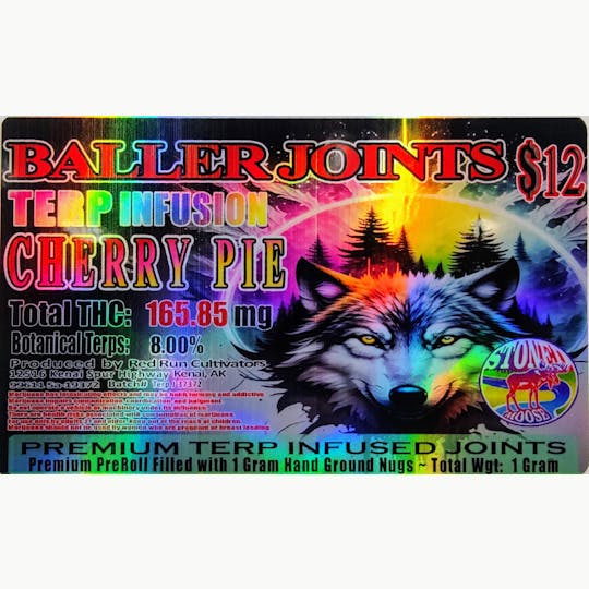 Red Run Cannabis Cultivators - Red Run - Cherry Pie Terp Infusion Baller Joints 1g - 1
