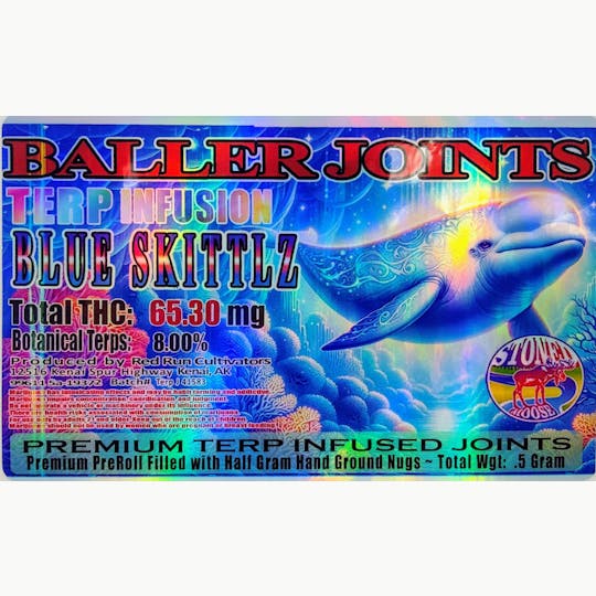 Red Run Cannabis Cultivators - Red Run - Blue Skittlz Terp Infusion Baller Joints 0.5g - 1