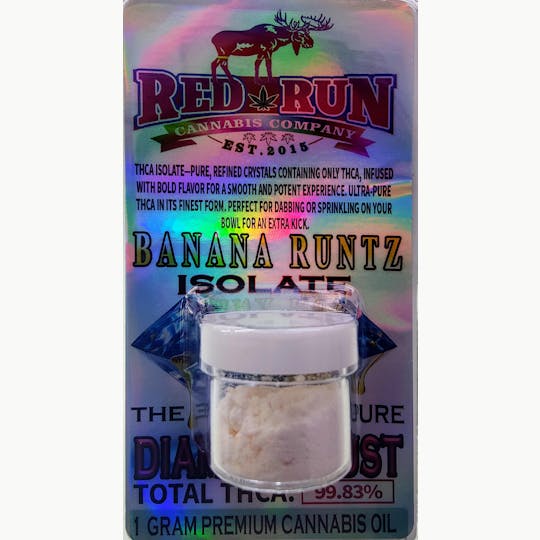 Red Run Cannabis Cultivators - Red Run - Banana Runtz Diamond Dust 1g - 1
