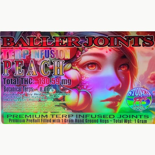 Red Run Cannabis Cultivators - Red Run - Peach Terp Infusion Baller Joints 1g - 1