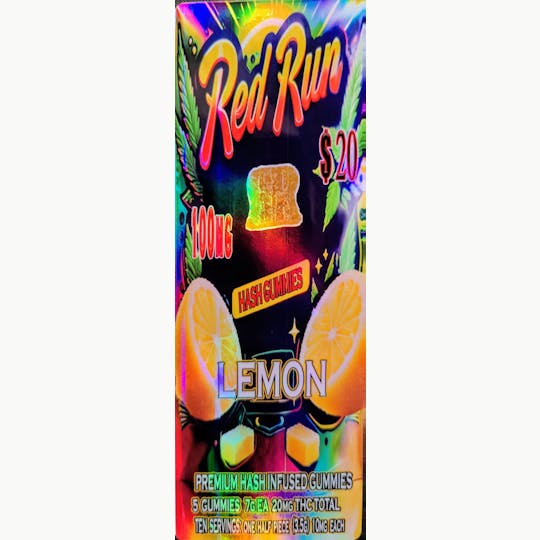 Red Run Cannabis Cultivators - Red Run - Lemon Gummies 100mg - 1