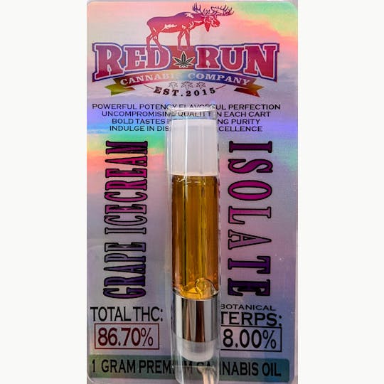 Red Run Cannabis Cultivators - Red Run - Grape Ice Cream Isolate 1g - 1