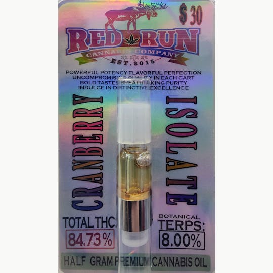 Red Run Cannabis Cultivators - Red Run - Canna Cart Cranberry Isolate 0.5g - 1