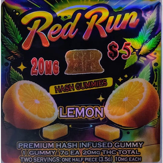 Red Run Cannabis Cultivators - Red Run - Lemon Gummies 20mg - 1