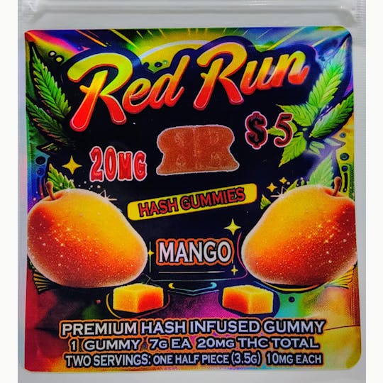 Red Run Cannabis Cultivators - Red Run - Mango Gummies 20mg - 1