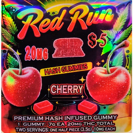 Red Run Cannabis Cultivators - Red Run - Cherry Gummies 20mg - 1