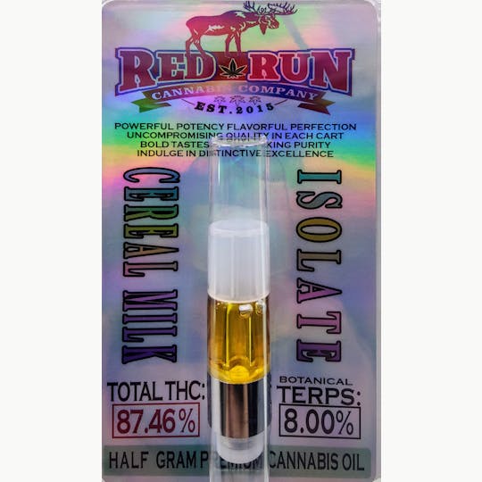 Red Run Cannabis Cultivators - Red Run - Canna Cart Cereal Milk Isolate 0.5g - 1