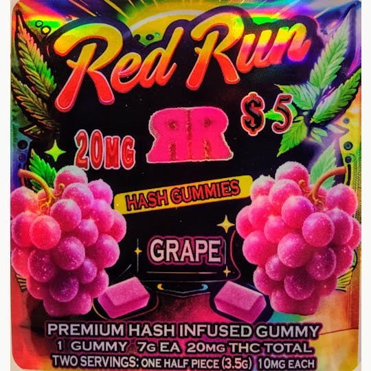 Red Run Cannabis Cultivators - Red Run - Grape Gummies 20mg - 1