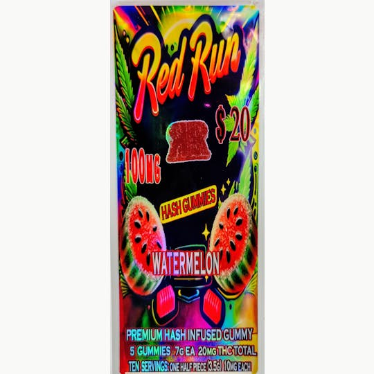 Red Run Cannabis Cultivators - Red Run - Watermelon Gummies 100mg - 1
