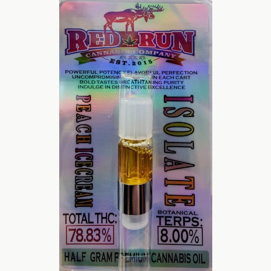 Red Run Cannabis Cultivators - Red Run - Peach Ice Cream Isolate 0.5g - 1